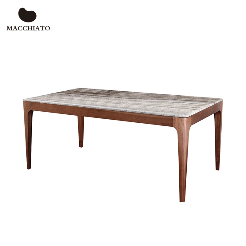 High quality/High cost performance  Gray Marble Dining Table for Promotion Restaurant Dining Table