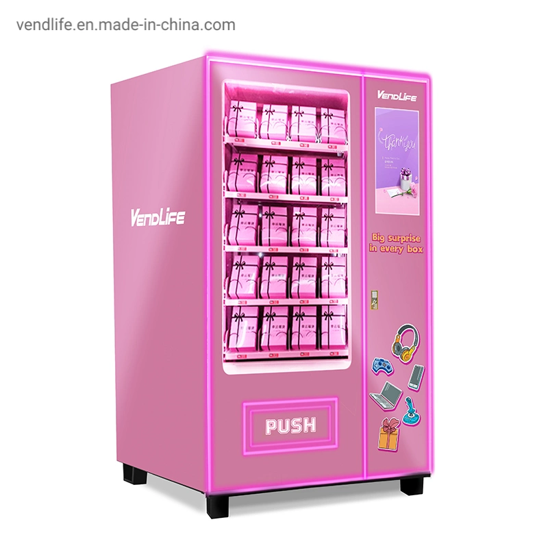 Розовое сенсорное окно Vending Machine Make Vending Machine Cosmetic Machine Для Sell Lashes Wigs и Nail Подарочные коробки Smart Vending Машина