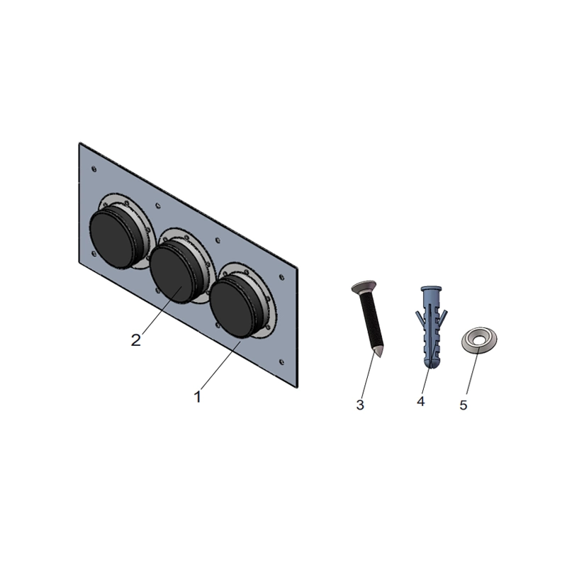 4" de tres puertos de entrada de cables de instrumentos con tapas de puerto 4"