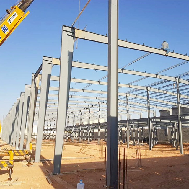 Construcción de estructura de acero galvanizado DIP en caliente de soldadura Jinggang para almacén Taller Garaje de Hangae