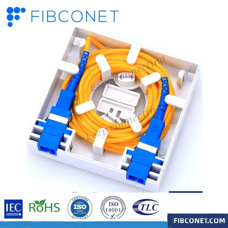 Оптоволоконная соединительная коробка SC клеммной коробки FTTH, совместимая с Corning Mini Junction Коробка