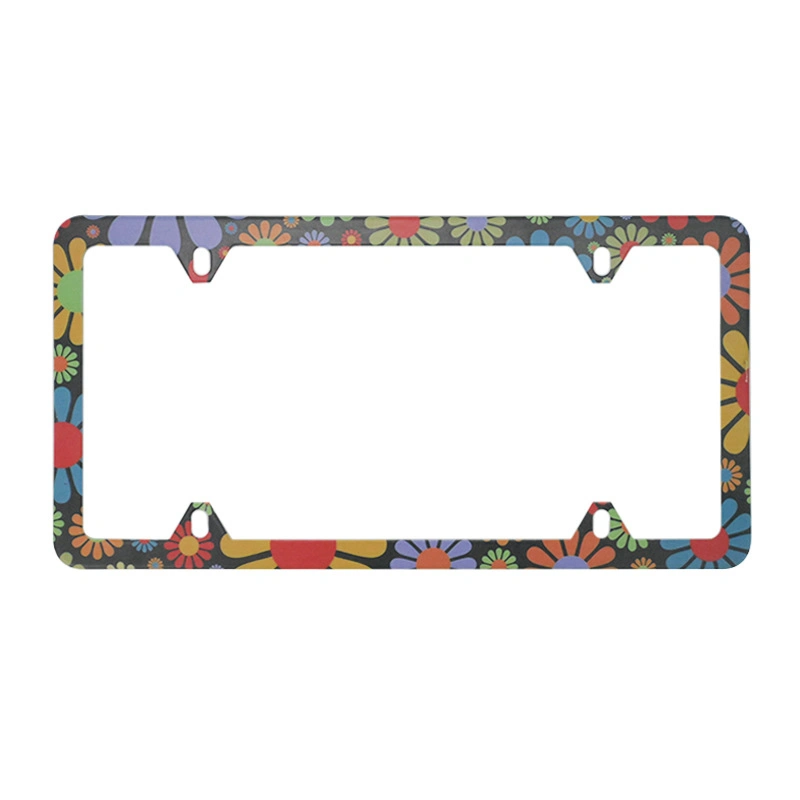 Customizable Beautiful Flag Celebration Series American Specification Alloy License Plate Frame