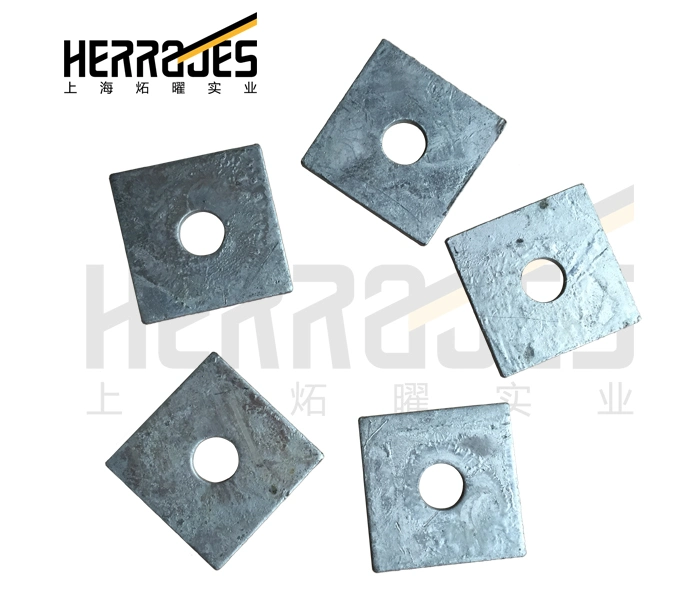 Carbon Steel Stainless Galvanized Flat Square Washers with Round Hole