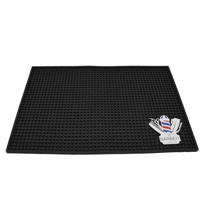 Custom Logo Table Rubber Barber Mat Beauty Hair Salon Pad