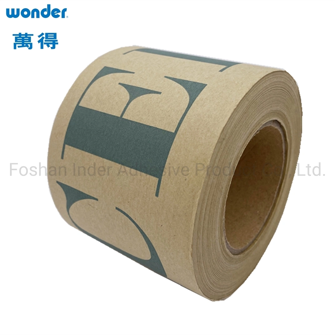 Wonder Brand Writable Self Adhesive Brown Kraft Paper Tape Coated with Rubber Glue