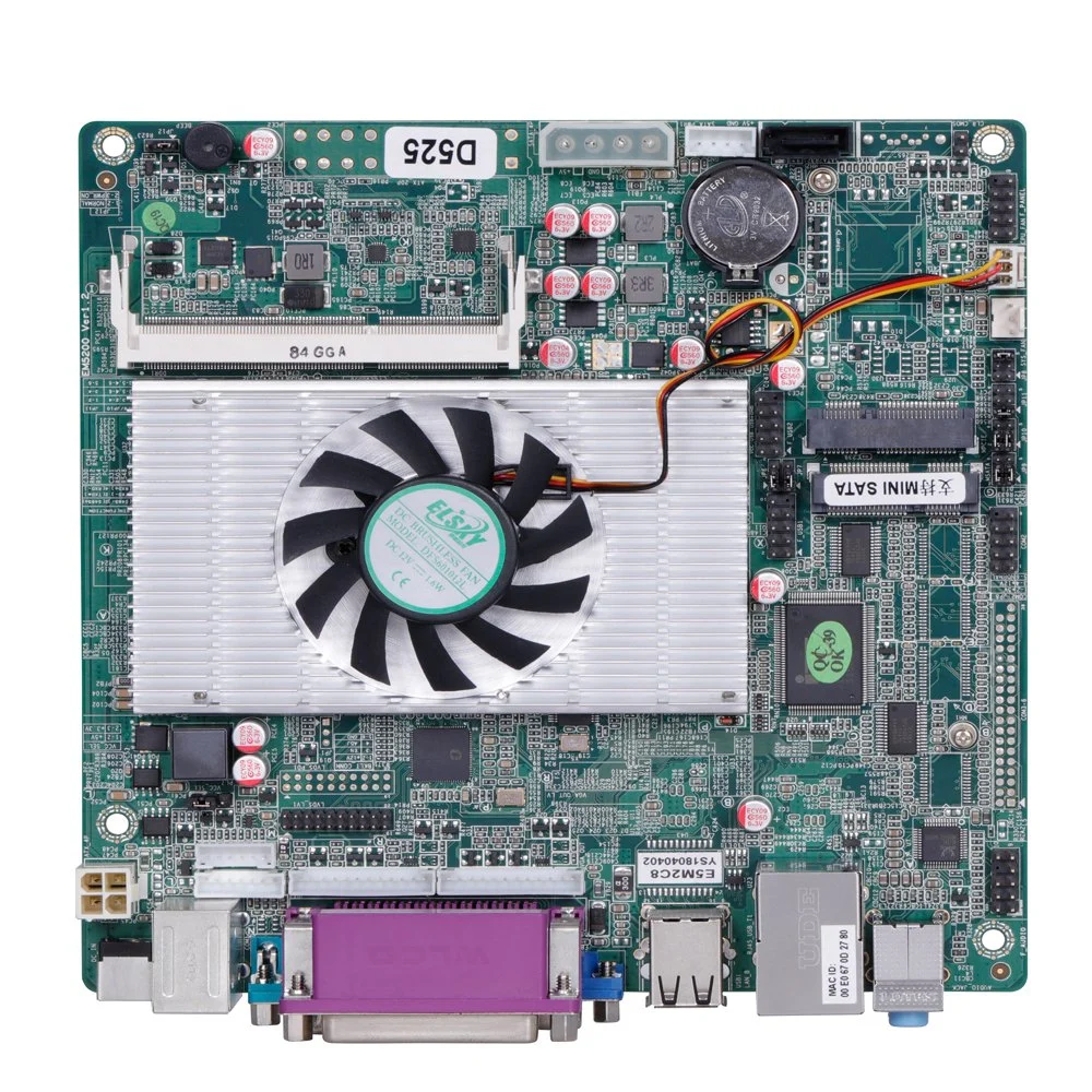 Elsky Cheap Intel Pine Trail Atom Dual Cores 1.8g 2ND E5m2c8 I3 Processor 4GB Memory CPU DDR3 SATA HDD Mini PC Board with Fan