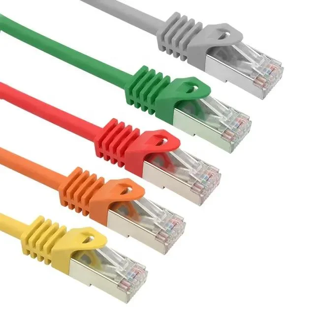 Cable de red Ethernet Categoría 5e FTP STP apantallado Cat5e parche Cable