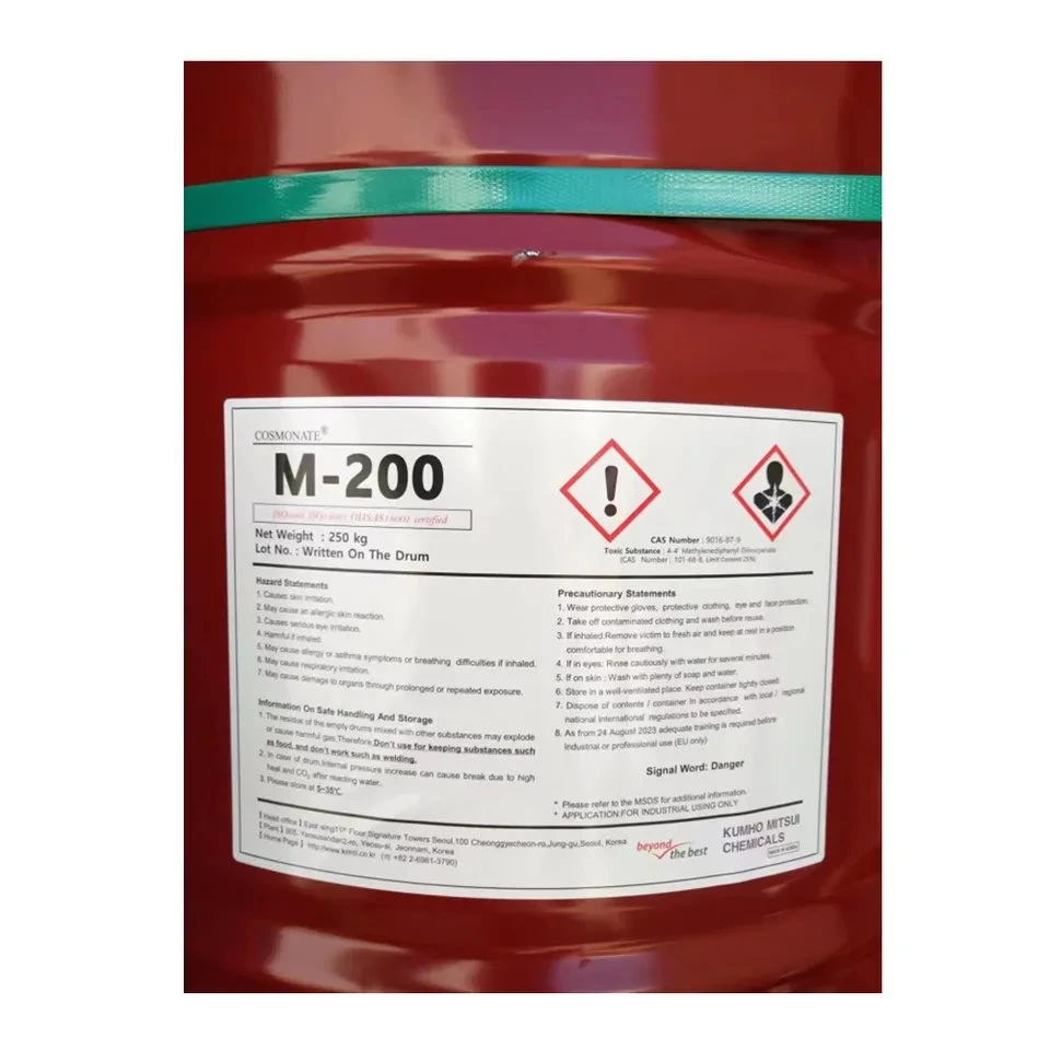 Wannate Pm 200 Mdi M200 Polymethylene Polyphenylene Isocyanate CAS 9016-87-9 for PU Foam