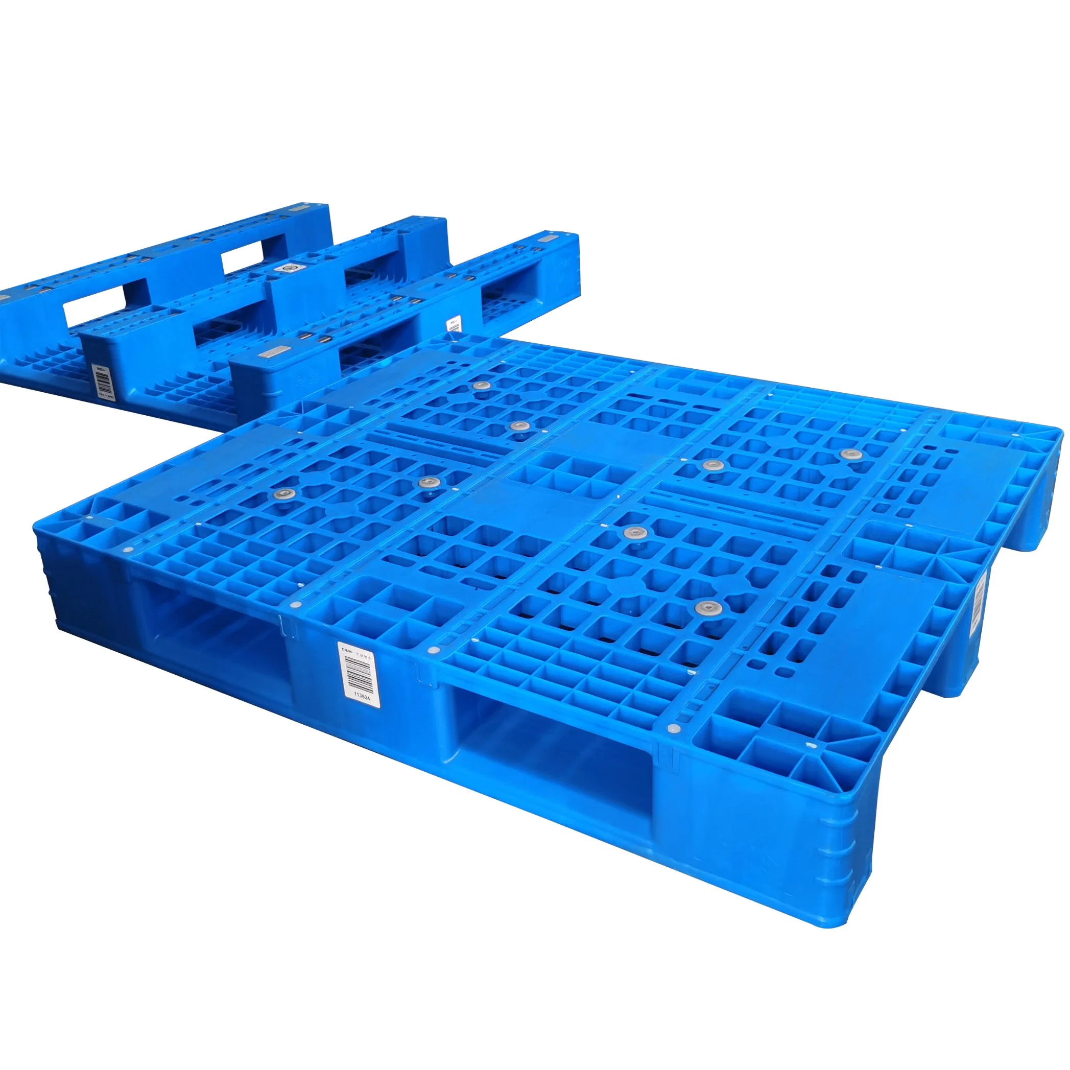 Warehouse Industrial Steel Rack Tray Single Double Face Stacking Grid Solid Cheap HDPE Storage Heavy Duty Euro Plastic Pallet