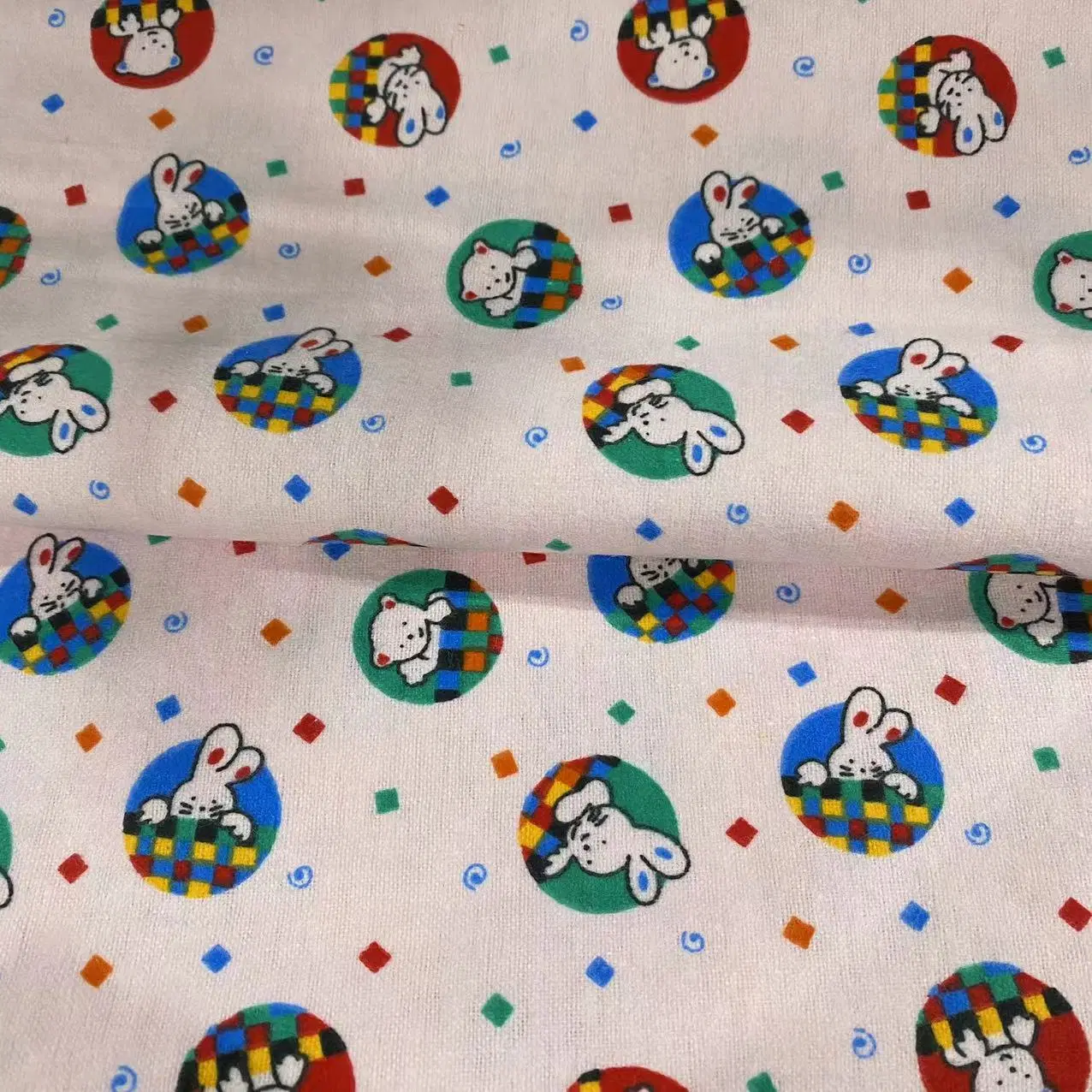 CVC Poly/Cotton Estampado Flannel Printed Fabric for Home Textile