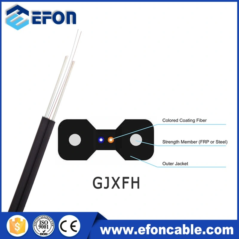 Indoor FRP Strength Member Uni Loose Tube LSZH Outer Jacket Single Mode Fiber Optic Cable Price Per Meter