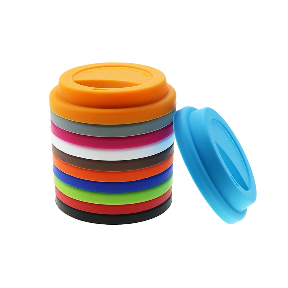 Couvercle en silicone étanche anti-poussière Cup logo personnalisé réutilisables en silicone tasse à café de voyage des couvercles