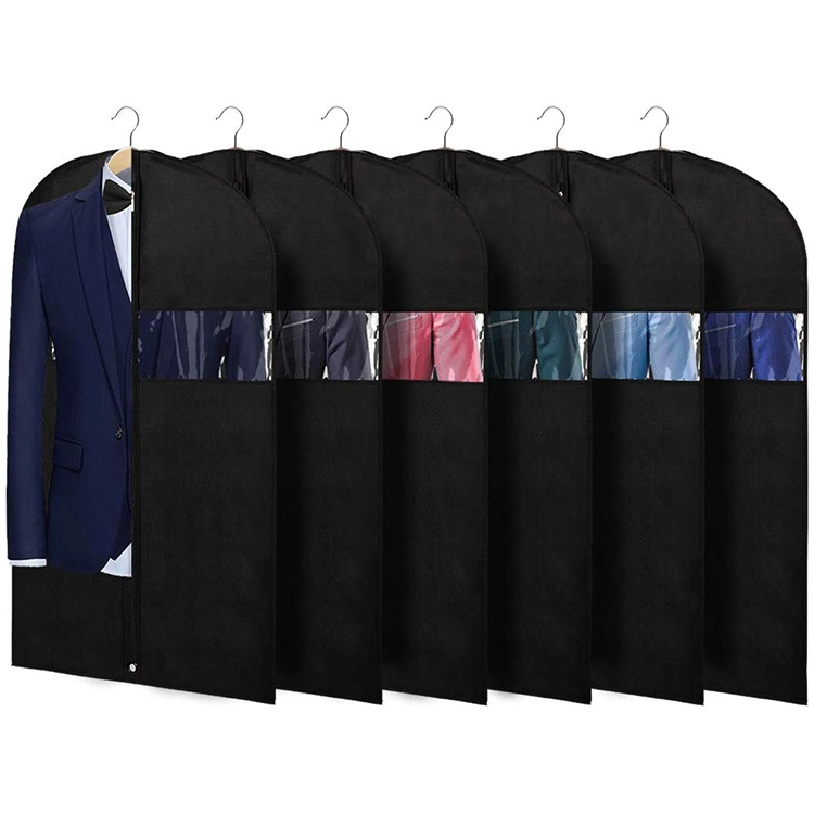 Wholesale/Supplier Non Woven 40-Inch Heavy Duty Customized Transparent Window Clothing Large Storage of Dresses Shirts Coats Packing Dustproof Cover Suit Garment Bag