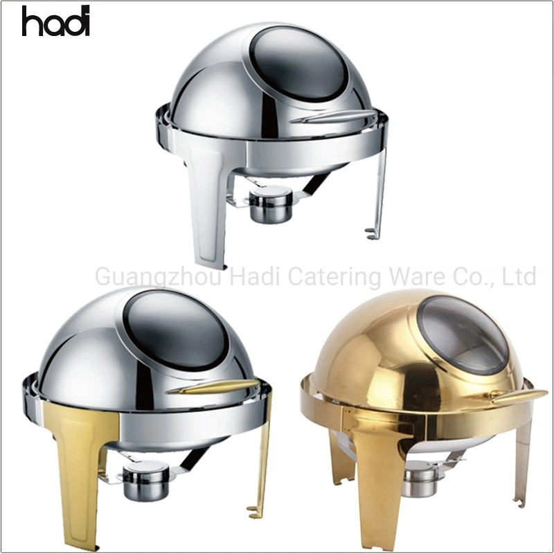 Stainless Steel Buffet Catering Equipment Factory Stainless Steel Copper Brass Chafing Dish Set Luxury Rose Gold Buffet Food Warmer