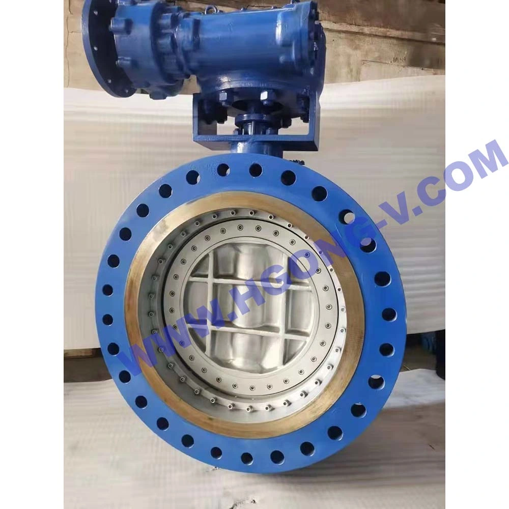 API/DIN/GOST Stainless Steel/Cast Steel 10K 150lb Double Offset 2.5 4 Inch Electric Actuator Metal Seal Flange Butterfly Valve