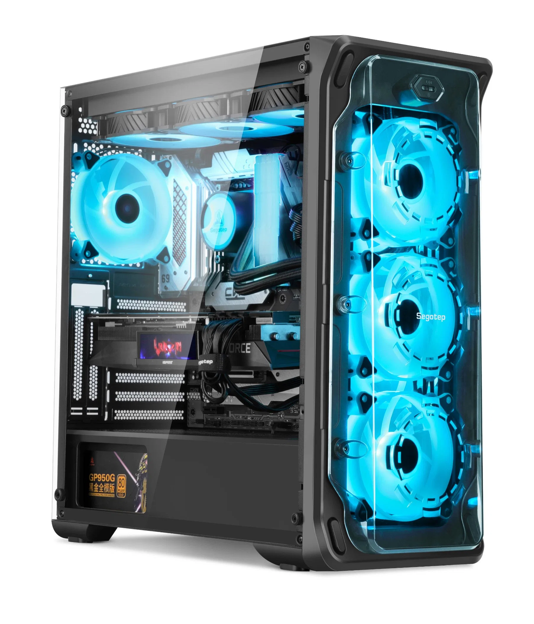 Segotep Lux360 Eatx Full Tower Acrylic Full Transparency Desktop Gaming PC Case