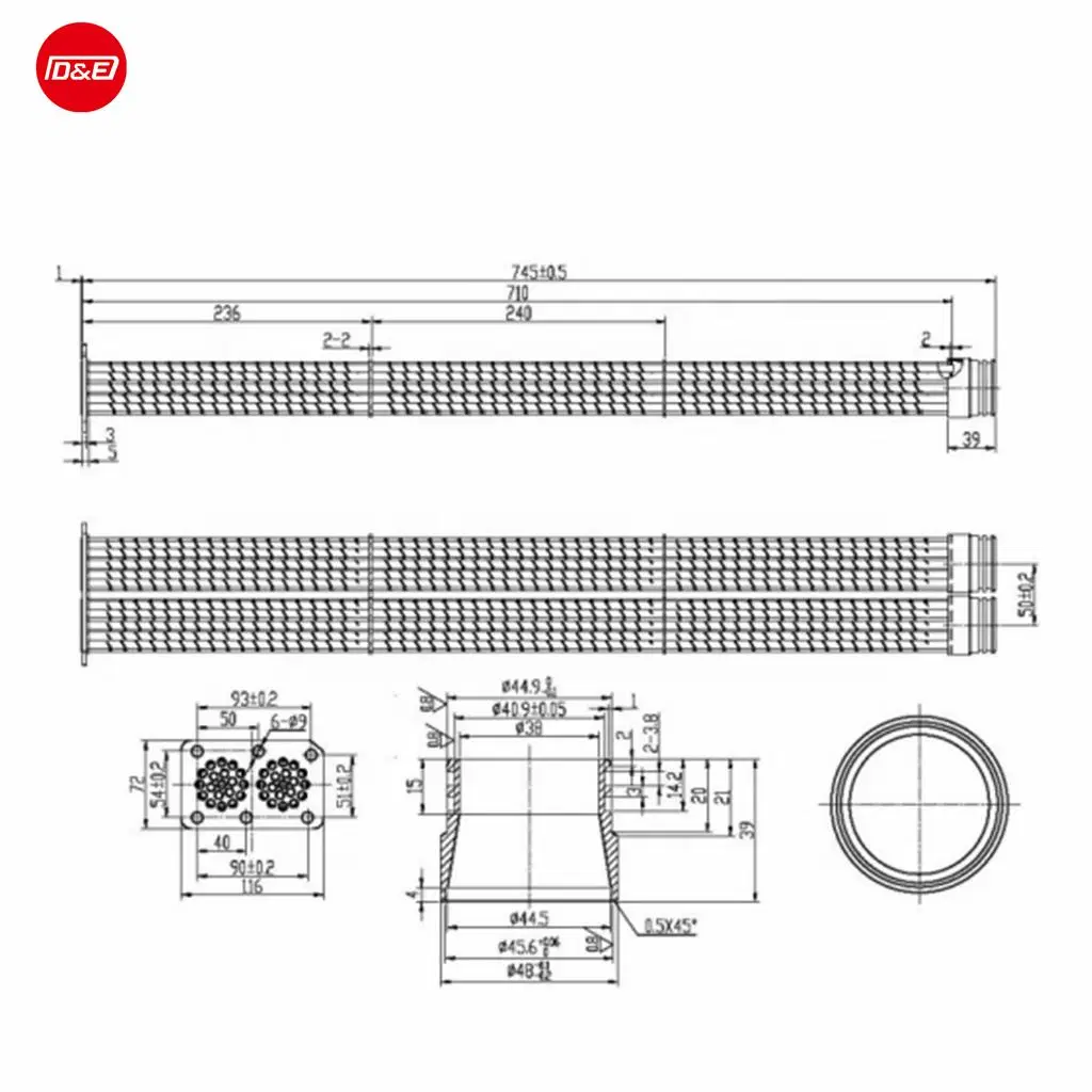 51081007027 Egr Cooler Engine System for Man Tgl Tgm 51081007054 Exhaust Gas Recirculation Cooler for Man Trucks