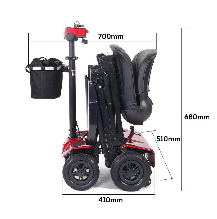 Automatic Fold Mobility Scooter 4 Wheels Foldable Electric Disability Scooter for Handicapped