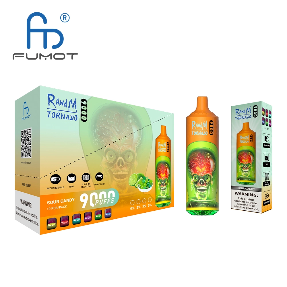 Fábrica de Fumot Randm Tornado 9000 Puffs Vapes Vaporizador de pañal de Wape VAPE desechable