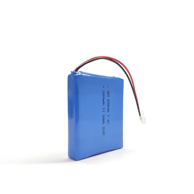 Rechargeable 535058 Lipo Battery Pack 7.4V 1600mAh Lco Battery 2s1p Battery Pack