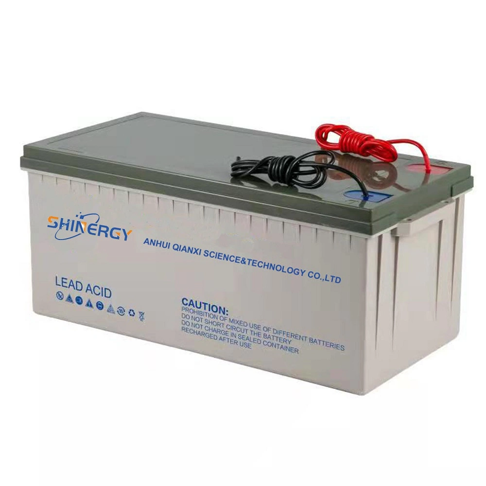 12V/24V 220Ah recargable gel de plomo ácido de batería de gel de batería de Almacenamiento de Energía Solar energía solar Energía Solar Sistema Solar fuera de la red aceptó la capacidad de batería personalizado