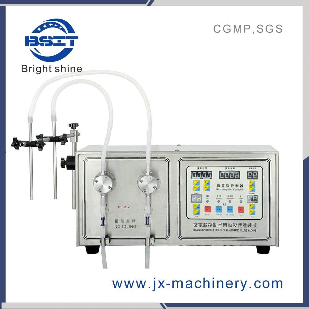 Sf-II-2 Double Heads Semi-Auto Magnetic Gear Pump Liquid Filling Machine (5-4000ml)