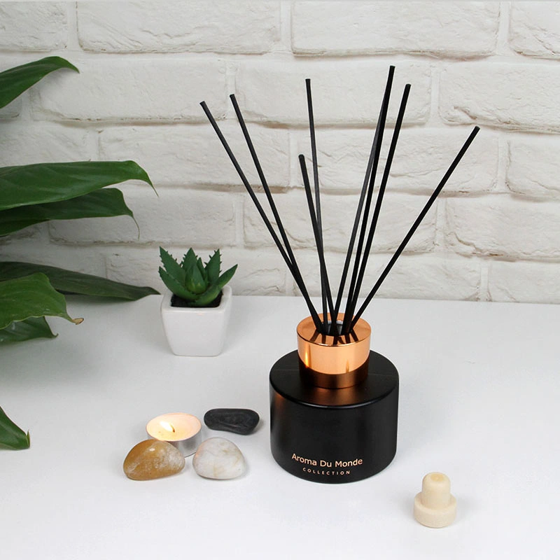 Beste Qualität New Black Luxus Reed Diffusor mit Rose Lids Raumdekoration Guter Reed Diffusor