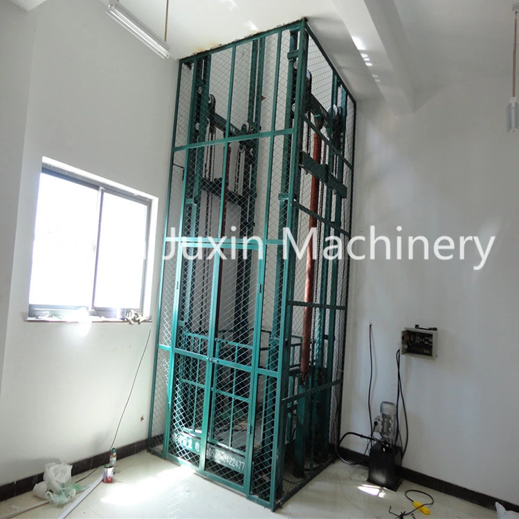 Warehouse Fixed Guide Rail Cargo Lift Hydraulic Freight Elevators