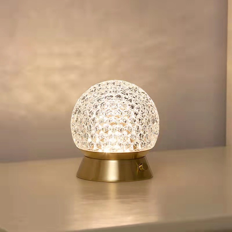 Lámpara de mesa de estrella de metal Crystal Table para el bar restaurante Cena Iluminación decorativa