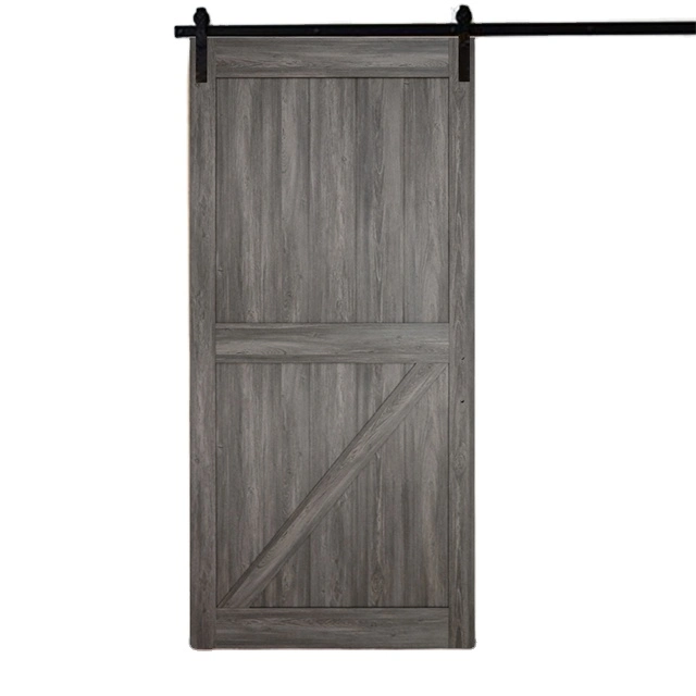Prix de gros portes intérieures MDF à panneau plat pour portes coulissantes Avec revêtement noir pour la pièce