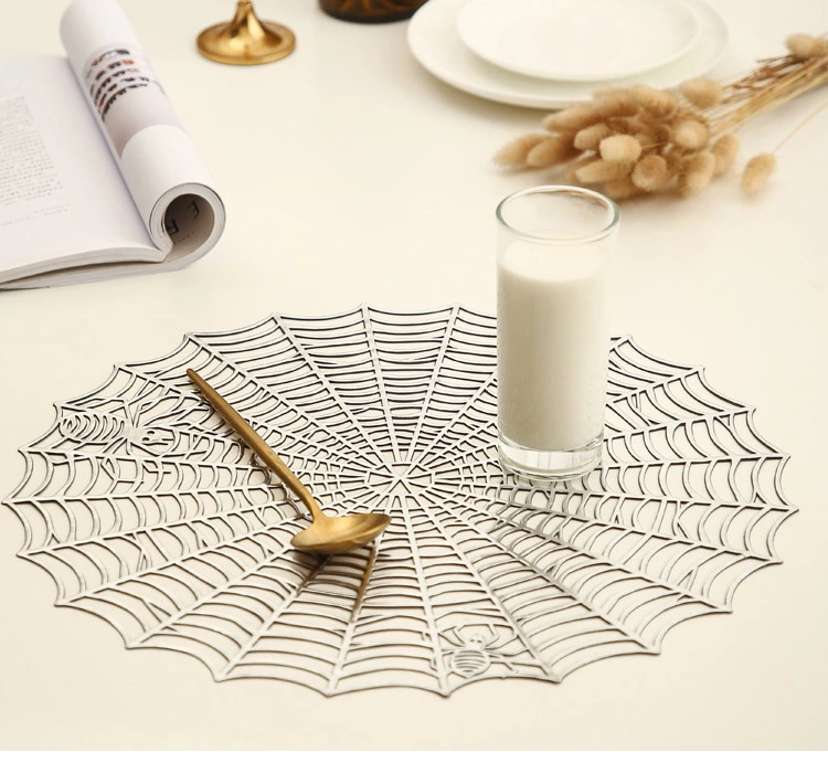 Web Shaped Vinyl Placemats for Dinner Table