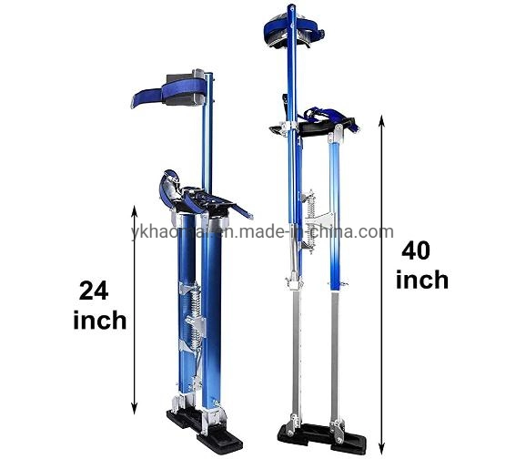 Aluminum Tool Stilts 24"-40" Inch Adjustable Height Drywall Stilt for Taping Painting Painter Red Silver Blue