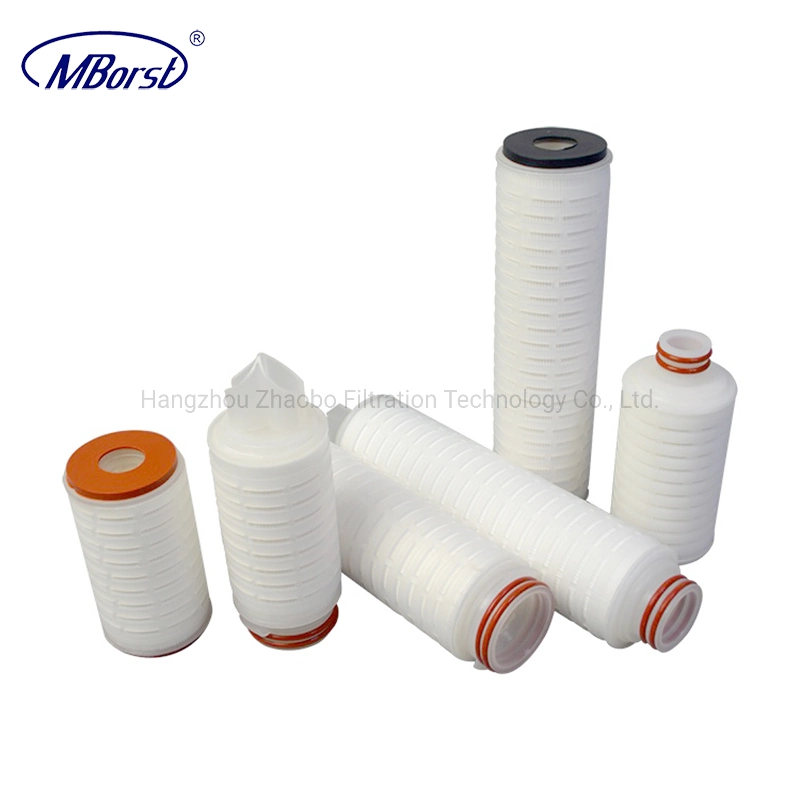 Manufacturer PP Pleated Micron Water Filter Cartridge for PU Paint/Ink Beer Purification Depth Oil Filter Air Filter Long Life Span 226/Flat EPDM Silicone DOE