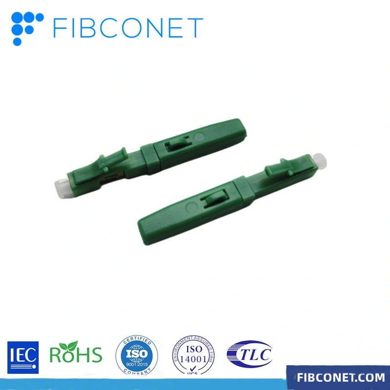 De Fibra Óptica FTTH/óptica LC monomodo APC conector rápido óptico con caja de embalaje blister