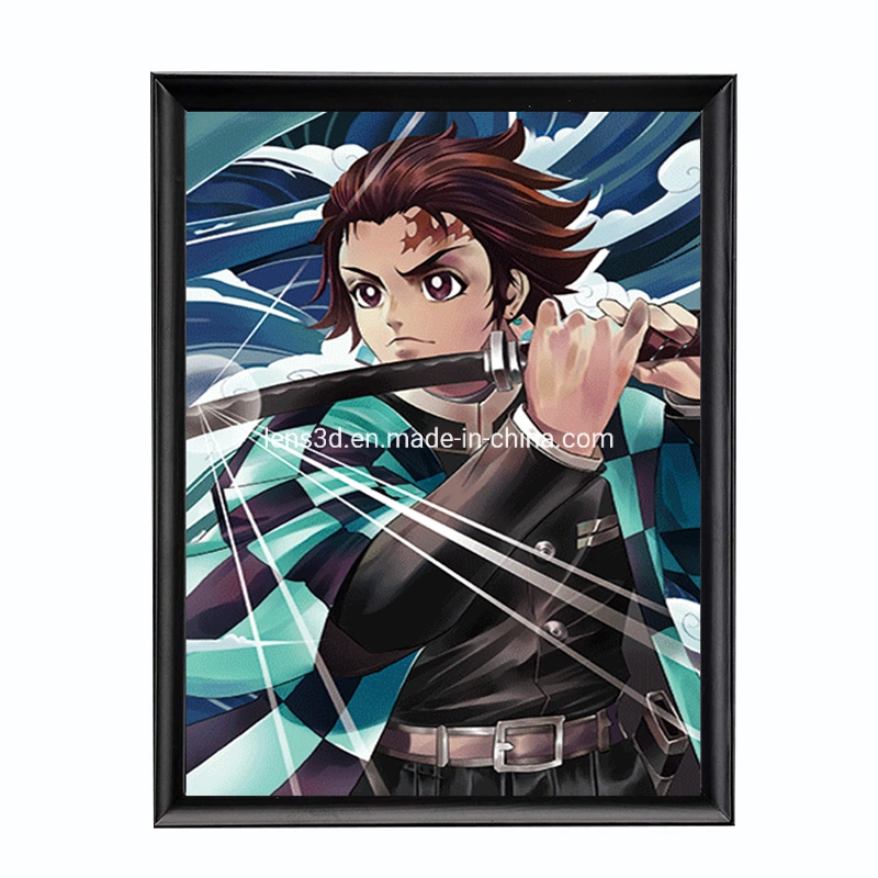 Factory Direct Sales 3D Lenticular Flip Effect Anime Pictures with Frame