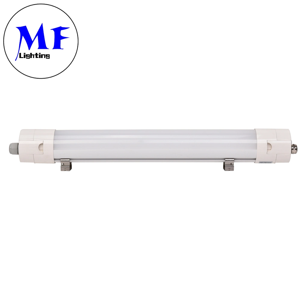 La luz de listones de LED 25W 40W 60W LED Emergencia Triproof Batten Luminaria 220-240 V el falso techo montado a prueba de intemperie vinculables Vapor LED Luz apretado