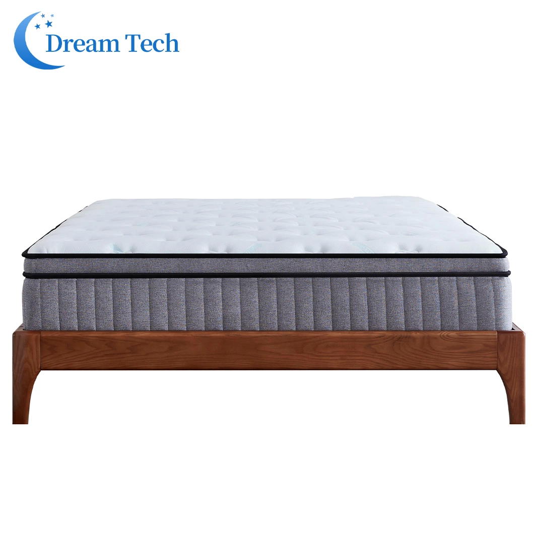 Family Bedroom Furniture Luxury Modern Queen King Size Bed Pocket Spring Mattress