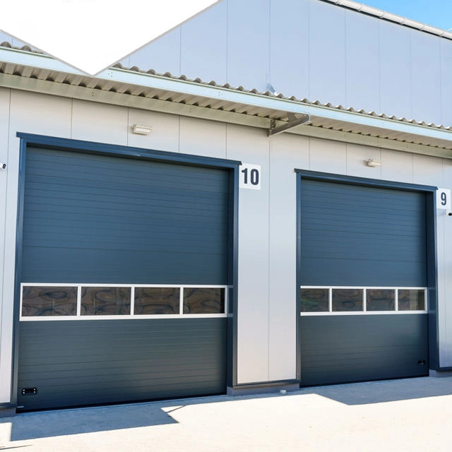 Aluminum Glass Panel Garage Door / Automatic Used Commercial Garage Doors 16X8