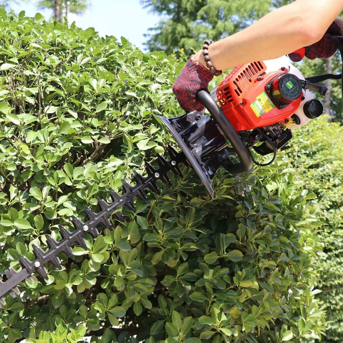 Garden Tools Hand-Held Gas Hedge Trimmer with Dual Blades