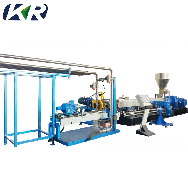 Plastic Twin Screw Co-Rotating Extruder Underwater Pelletizing Granulating Line