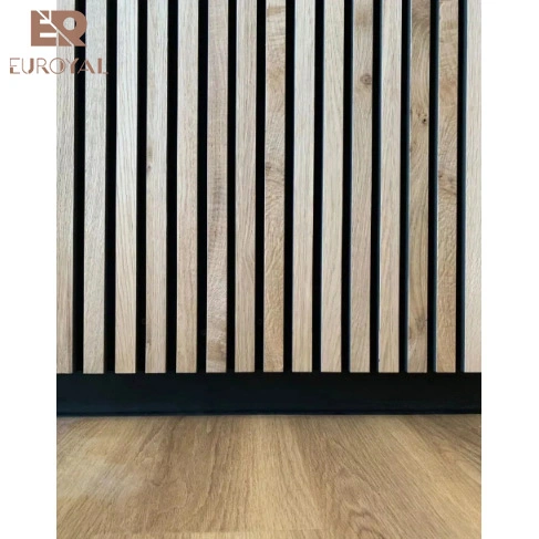 Euroyal 11 Colors Wooden Veneer Slats Acoustic Wall Panel with Certificate 600*2400 mm