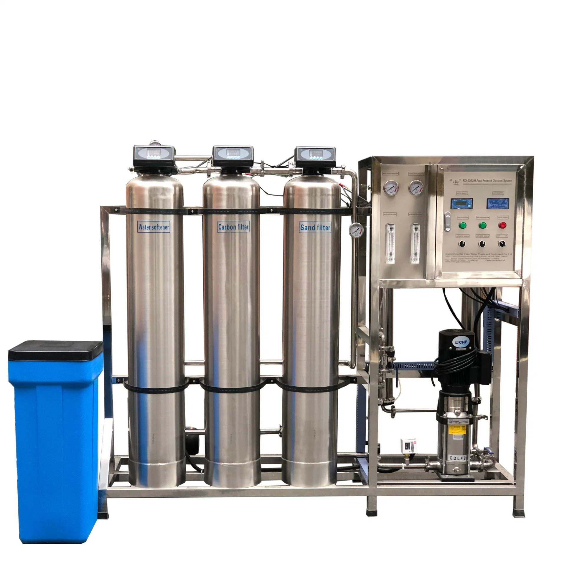 Planta de tratamiento de agua Kaiyuan sistema de purificación de filtro de ósmosis inversa RO Pozo agua potable líquido 1000/2000/3000gpd