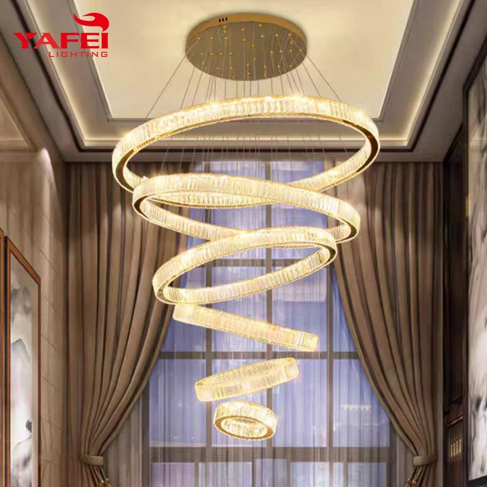 Kitchen Dining Living Ceiling Hanging Pendant Light Round Gold Modern Crystal Chandelier