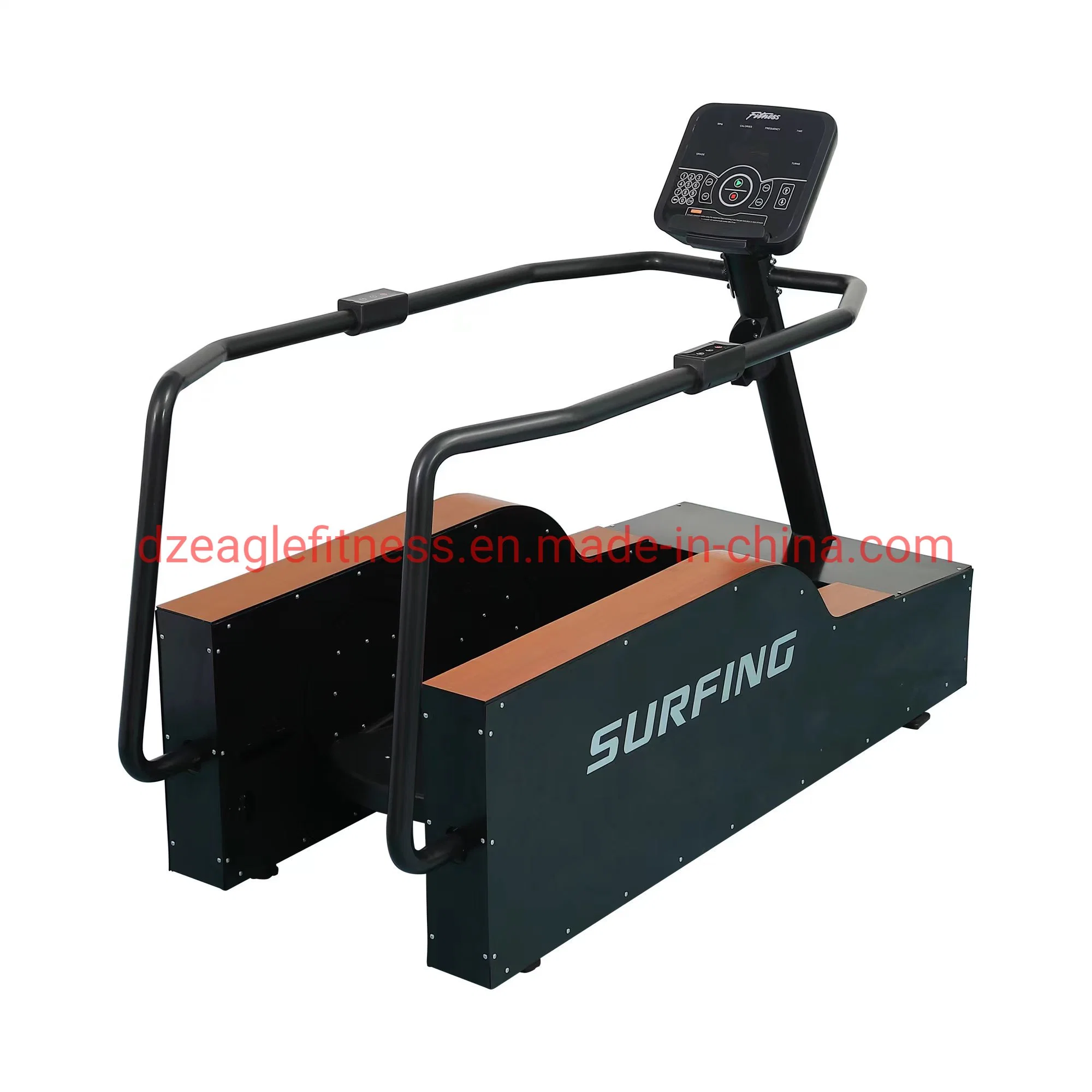 Equipamento de fitness Skyboard Gym com LCD Display Wooden Surfing Machine Máquina de surf