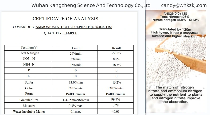 Best Two Nitrogen Fertilizer Ammonium Nitrate Sulfate/Ammonium Sulphate Nitrate