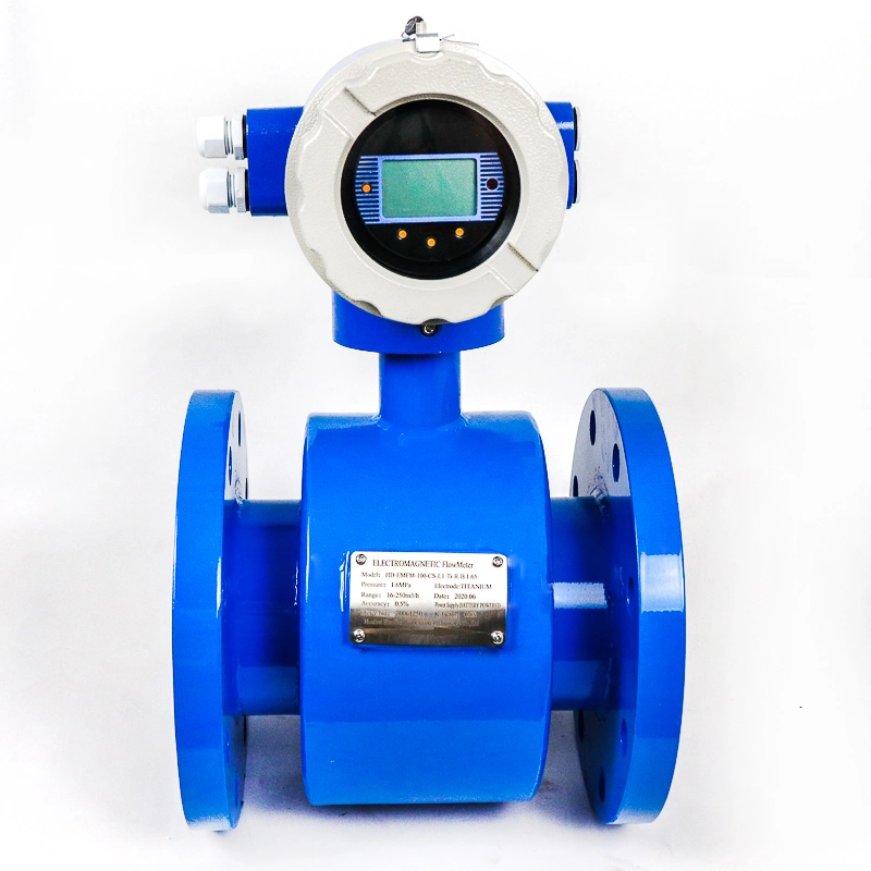 24V Acid Resistant Flow Meter 4-20mA Pulse RS485 Water Electromagnetic Flow Meter