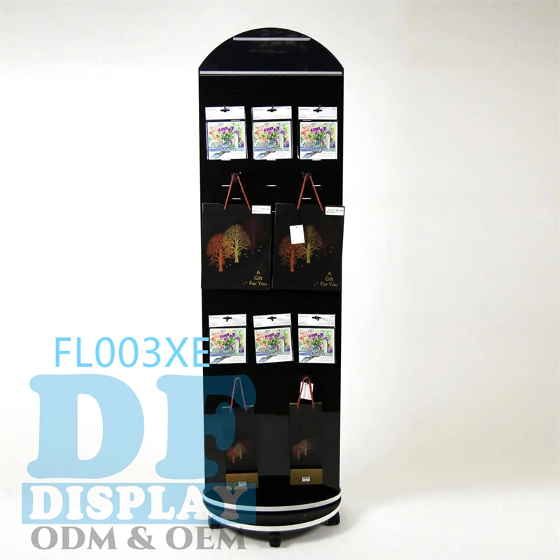 Floor Display Rack Phone Accessories Exhibition Retail Shop Tools Display Stand Hanging Hooks Slatwall spinning Display Rack