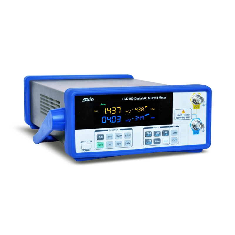 Sm2100 Series Dual Channels High Frequency Digital AC Millivolt Meter