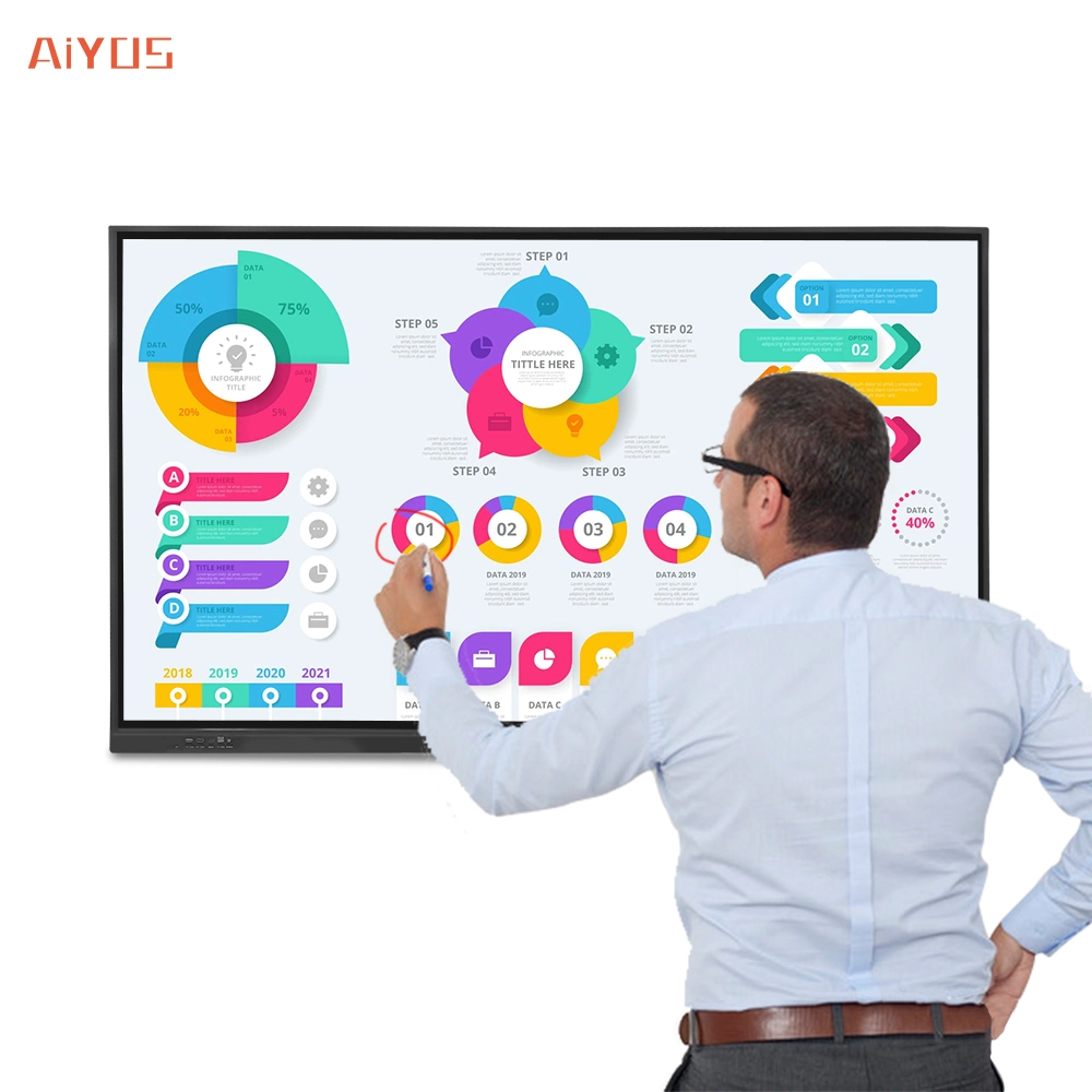 55 Inch E Learning Interactive Touch Screen Whiteboard All in One Smart Education and Conference Equipment