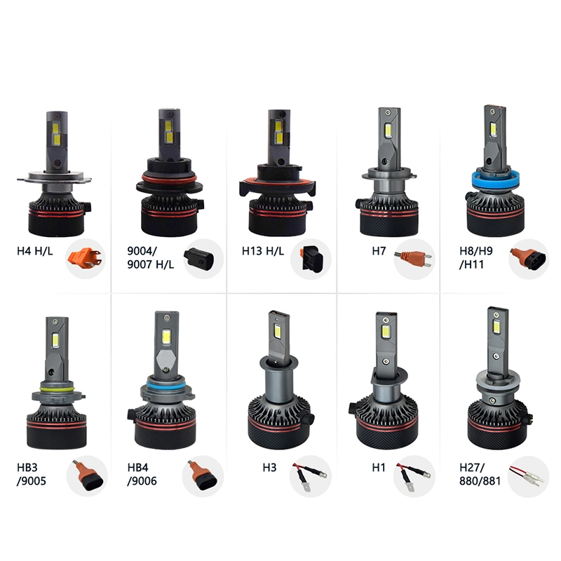 Luzes automáticas Super Bright H1 H11 9005 9006 9012 LED Lâmpada LED de 120 W, 2000 lm, 3000 K, 6500 K, faróis LED para automóvel